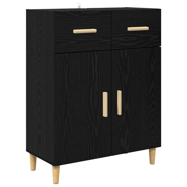 vidaXL Buffet Chêne noir 34 x 69 5 x 89 cm Bois d'ingénierie