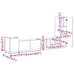vidaXL Ensemble meuble TV 3 Pièces Chêne fumé Bois d'ingénierie