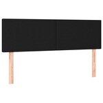 vidaXL Sommier à lattes de lit avec matelas Noir 140x190 cm Tissu