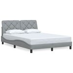vidaXL Cadre de lit sans matelas gris clair 140x200 cm tissu