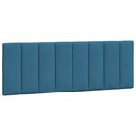vidaXL Lit avec matelas bleu 140x190 cm velours