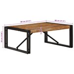 vidaXL Table basse multicolore 80x80x35 cm bois de récupération massif
