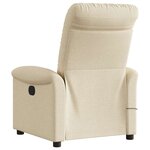 vidaXL Fauteuil inclinable de massage électrique crème tissu