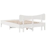 vidaXL Cadre de lit sans matelas blanc 120x200 cm bois de pin massif