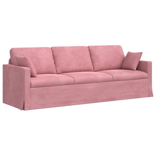 vidaXL Canapé Rose 228 x 78 x 80 cm Velours