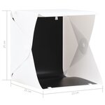 vidaXL Boîte à lumière de studio LED pliable 23x25x25 cm Blanc