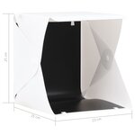 Vidaxl boîte à lumière de studio led pliable 23x25x25 cm blanc