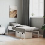 vidaXL Cadre de lit métal blanc 80x200 cm