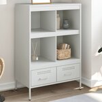 vidaXL Buffet haut blanc 68x39x101 5 cm acier