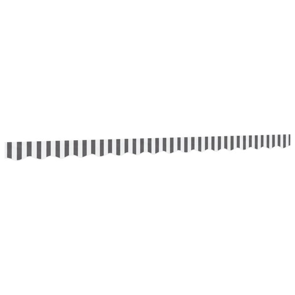 vidaXL Tissu de remplacement de cantonnière d’auvent anthracite blanc