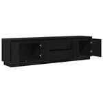 vidaXL Meuble TV avec lumières LED chêne noir 193 5x41x50 cm