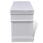 Banc banquette d'entrée et de rangement avec coussin 2 tiroirs blanc 02_0021278