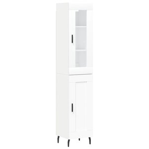 vidaXL Buffet haut Blanc 34 5x34x180 cm Bois d'ingénierie