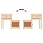 vidaXL Table de chevet 79 5x38x65 5 cm Bois de pin massif