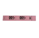 Carnet De 50 Tickets Vestiaires Numérotés De 3 Volets (dont 2 Volets Avec Trous) - Format 20x3 Cm - Rose - X 20 - Exacompta