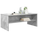 vidaXL Table basse Gris béton 100 x 50 x 40 cm Bois d'ingénierie