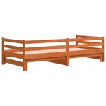 vidaXL Lit de jour avec lit gigogne cire marron 90x190 cm pin massif