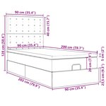 vidaXL Cadre de lit ottoman avec matelas noir 90x200 cm velours