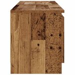 vidaXL Meuble TV avec lumières LED vieux bois bois d'ingénierie