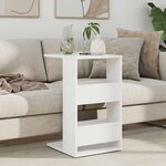 vidaXL Table d'appoint Blanc 40 x 35 x 60 5 cm Bois d'ingénierie