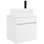 vidaXL Meuble de lavabo mural Blanc 49 x 41 x 63 cm Bois d'ingénierie