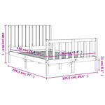 vidaXL Cadre de lit sans matelas bois de pin massif