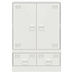 vidaXL Buffet haut blanc 67x39x95 cm acier