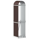 vidaXL Porte-bûches marron 40x45x170 cm acier galvanisé