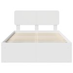 vidaXL Cadre de lit avec tête de lit Blanc 120 x 200 cm Pin massif