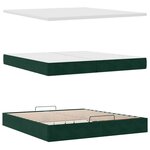 vidaXL Cadre de lit ottoman avec matelas vert foncé 200x200 cm velours