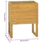 vidaXL Armoire de salle de bain 60x40x75 cm bois de teck solide
