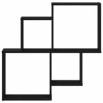 vidaXL Étagère Murale Cube avec étagère Chêne noir 80 x 15 x 78.5 cm