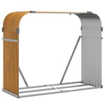 vidaXL Porte-bûches aspect bois 120x45x100 cm acier galvanisé