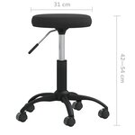 vidaXL Chaise pivotante de bureau Noir Velours