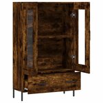 vidaXL Buffet haut chêne fumé 69 5x31x115 cm bois d'ingénierie