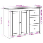 vidaXL Buffet avec tiroirs Panama 112x40x80 cm bois massif de pin