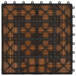 vidaXL Carreau de terrasse 11 pc Teck 30 x 30 cm WPC