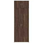 vidaXL Armoire de rangement chêne brun 80x42 5x225cm bois d'ingénierie