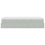 vidaXL Cadre de lit ottoman et matelas gris clair 90x190 cm velours