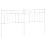 vidaXL Tête de lit de remplacement métal blanc 160 cm