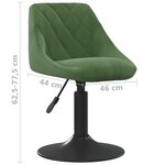 vidaXL Chaise de salle à manger Vert foncé Velours