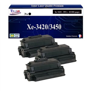 T3AZUR -3x Toners compatibles avec Xerox Phaser 3420  3450 (106R00688)- Noir