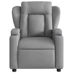 vidaXL Fauteuil de massage inclinable Gris clair Tissu