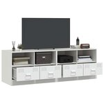 vidaXL Meubles TV 2 Pièces blanc 67x39x44 cm acier