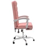 vidaXL Fauteuil inclinable de bureau Rose Similicuir