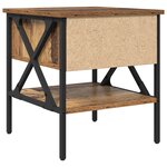 vidaXL Table de chevet Bois vieilli 40x42x45 cm en bois d'ingénierie