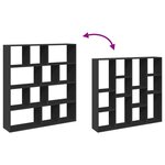 vidaXL Bibliothèque noir 132x29x141 5 cm bois d'ingénierie