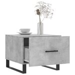vidaXL Table basse gris béton 50x50x40 cm bois d'ingénierie