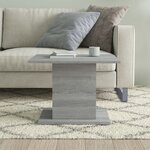 vidaXL Table basse sonoma gris 55 5x55 5x40 cm bois d'ingénierie
