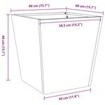 vidaXL Jardinières 2 Pièces 40x40x40 cm acier inoxydable